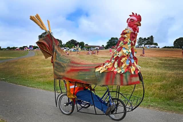 The Rocking Rooster makes it's way along the course