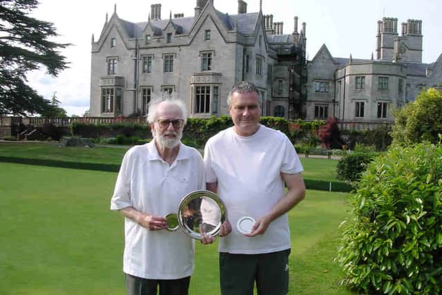 Two in a row for Lilleshall president Mike Caird and (right) Mark Hussell