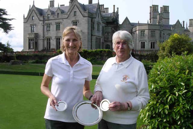 Ladies plate winners Theresa Hancock and (right) Ruth Lowe