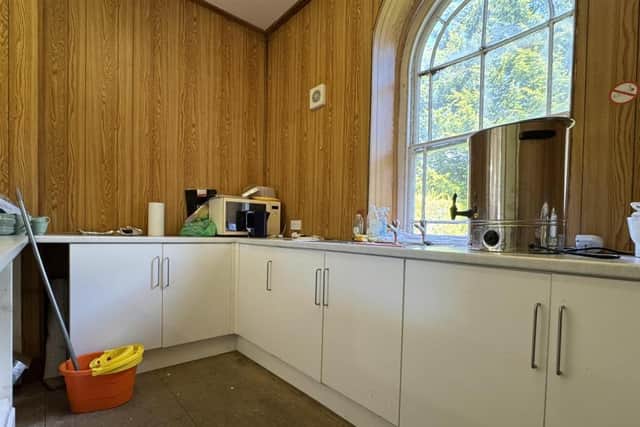 The chapel's kitchen. Picture: Halls Estate Agents/Rightmove