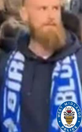 Police are looking to speak to this fan as part of their investigation into the disorder