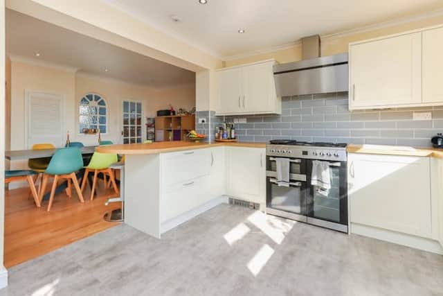 The kitchen diner has been extended