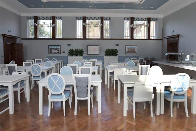 Residents at Neuadd Maldwyn are provided with a daily nutritious lunch in the beautiful dining room. Picture: ClwydAlyn