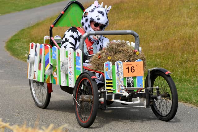 There were bright colours and wobbly wheels at the soap box derby