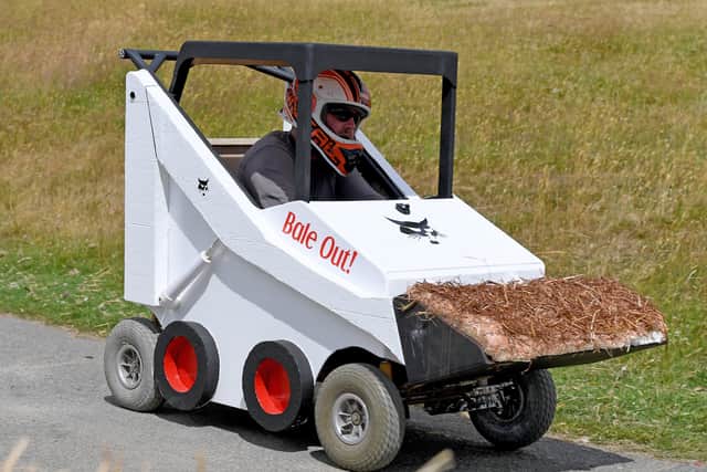 The Bale Out kart with its sleek design