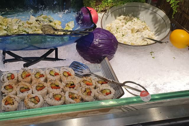 If you want to try something different, there's options like sushi on offer