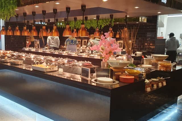 Light, bright and very welcoming, the food area is a sight to behold