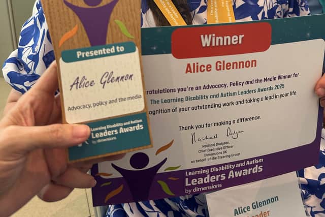 Student at Derwen College Alice Glennon, 19, has been named as a winner in the 'Advocacy, Policy and Media' category of the Learning Disability and Autism Leaders' Awards 2025.