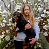 Lily-May Vaughan with her beloved cocker spaniel, Sadie