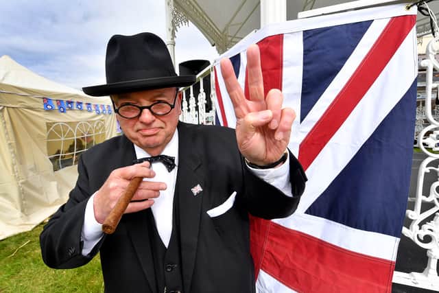 Derek Herbert as Winston Churchill last year