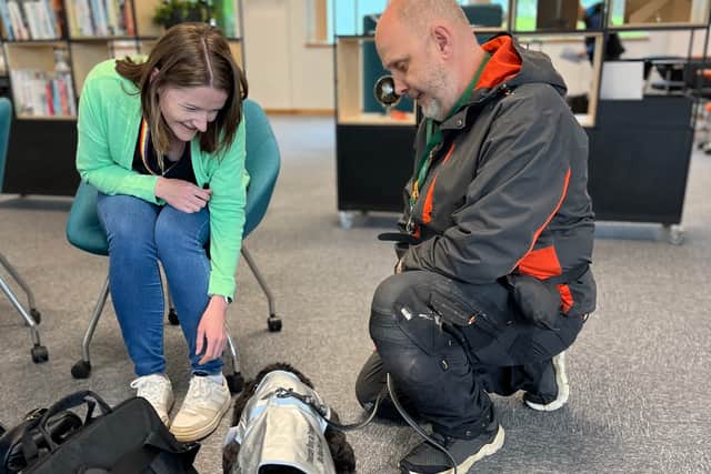 Steve with his therapy dog Adelaide 