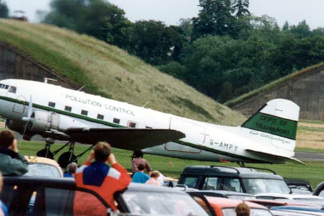 A Harrier GR7 jump jet from RAF Wittering at Cosford air show on June 20, 1993