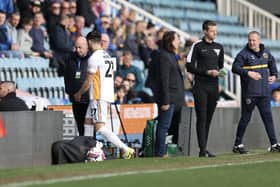 All hopes of survival looked lost after defeat at Peterborough. Marquis was sent off after seven seconds. (AMA)