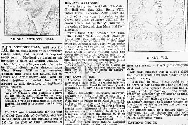 "King Anthony's" campaign made press headlines.