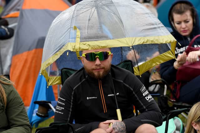 A shower at RAF Cosford Air Show on Sunday