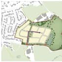 The illustrative concept plan of a proposal to deliver around 175 homes on land north of Aston Road, near Wem. Picture: Bellway Strategic Land