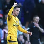 Pablo Sarabia of Wolverhampton Wanderers celebrates scoring his team's first goal (Photo by Richard Pelham/Getty Images)