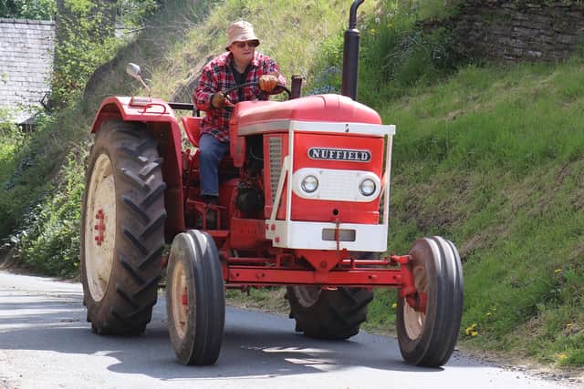 Keith Dale of Preston on Wye with his Nuffiels 465