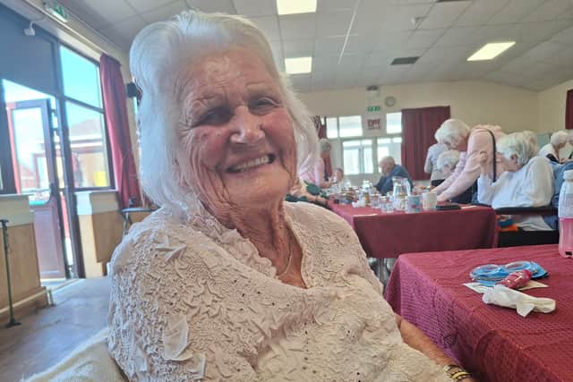 Maureen Powell at Belmont Hall in advance of a big VE Day event. Picture: LDRS