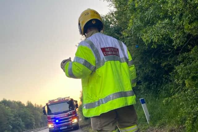 Firefighters were called to the M54 in Telford. Picture: Tweedale Fire Station.