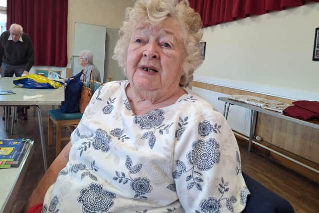 Mrs Joy Price at Belmont Hall in advance of a VE Day event. Picture: LDRS