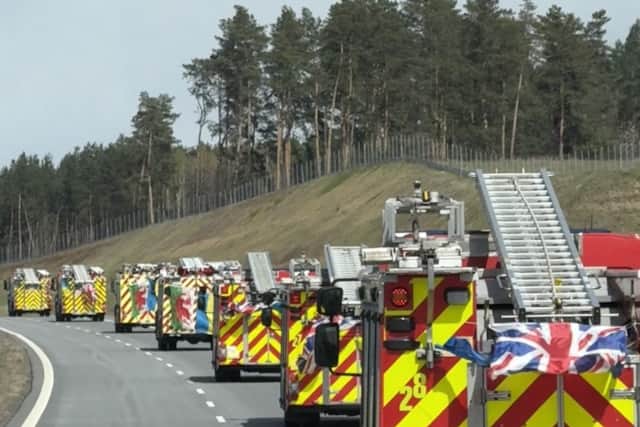 The convoy on the move