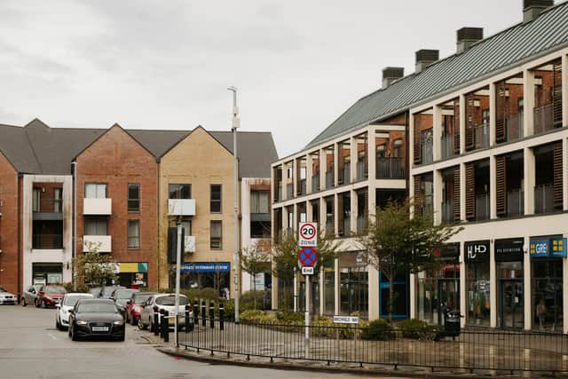 Shops and homes in Birchfield Way