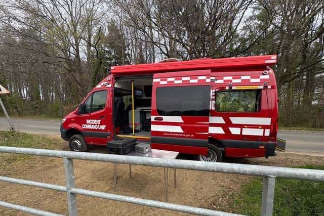 The incident command unit. Picture: Tweedale Fire Station.