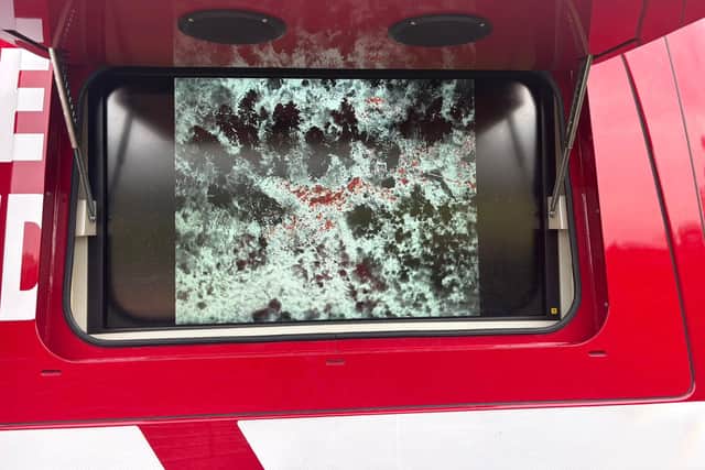 A drone checked for hotspots. Picture: Tweedale Fire Station.