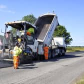 Resurfacing work taking place on the A41. The stretch between Wrexham Road and Tilstock Island, Whitchurch, is part of Shropshire Council\'s maintenance programme for spring/summer 2025. Picture: Shropshire Council