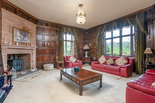 One of the sitting rooms at the nine bedroom Ludstone Hall