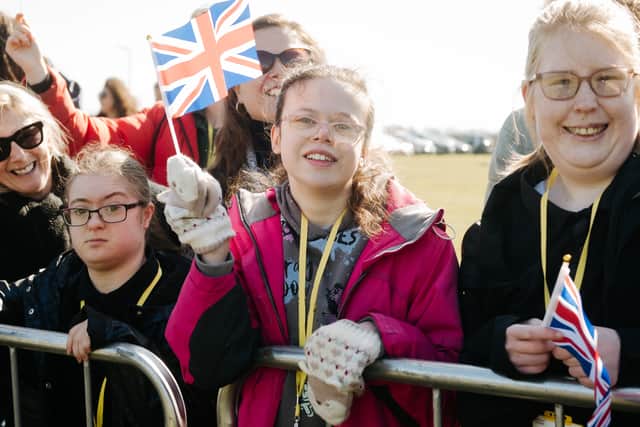 The Duke of Edinburgh, Prince Edward, visits Derwen College in Gobowen near Oswestry.