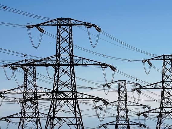 A group of electricity pylons