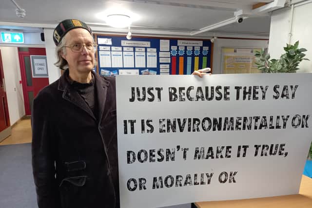 Bamber Hawes was one of many people who attended a meeting at The Community College, Bishop\'s Castle. Picture: LDRS