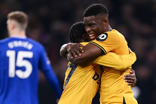 Marshall Munetsi scored his first Wolves goal in a recent 1-1 draw against Everton. (Photo by Gareth Copley/Getty Images)
