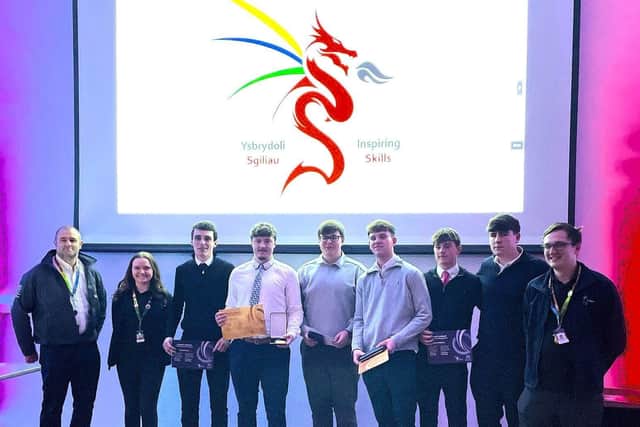 Finalists receiving their awards