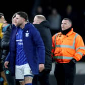 Matheus Cunha involved in an incident with a member of the Ipswich Town staff after their defeat against Ipswich. (Getty)