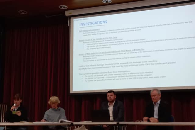 From left: Gertruda Zieniute (senior freshwater officer), Emma Johnson (Midlands deputy director at Natural England), Councillor Josh Dickin (Mayor of Bishop\'s Castle), and Mark Craig (asset strategy leader for wastewater at Severn Trent Water). Pic