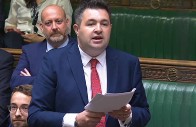 MP Shaun Davies speaking in the House of Commons. Photo: Parliament Live