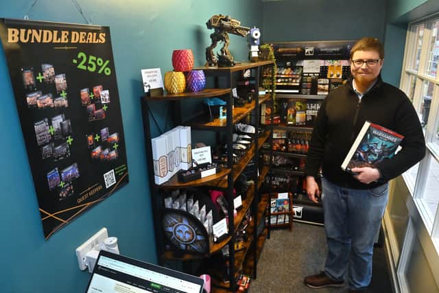 Sebastian Budd and his wife Megan have opened new tabletop game shop in Newport: Quest Keepers.