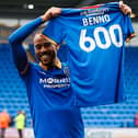 Elliott Bennett was presented with a shirt to celebrate his 600th career appearance – it would be his last at Town (AMA)