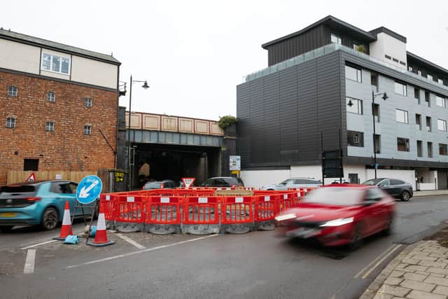 Works at Shrewsbury gyratory area.
