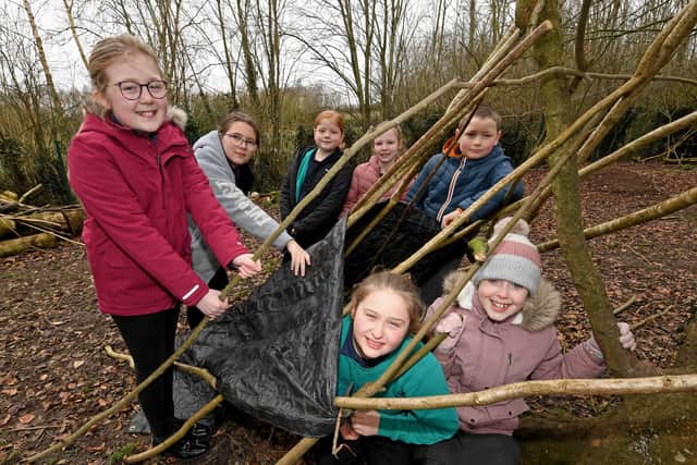 The 'forest school' at Much Wenlock Primary School.