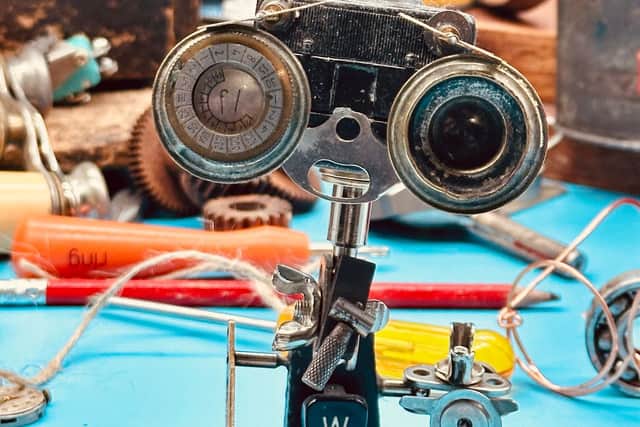 Weebert the robot. One of the loveable characters built by Andy and brought to life by Lotty.
