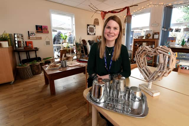 The innovative EYFS Hub at Much Wenlock Primary School. Pictured: Emma Nicholas, Early Years leader.