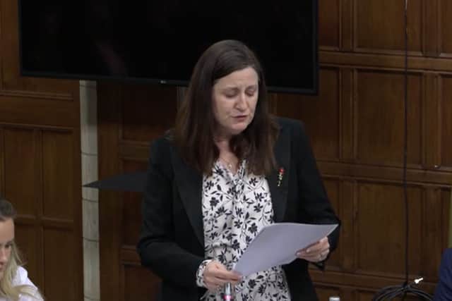 Shrewsbury MP Julia Buckley at Tuesday's debate