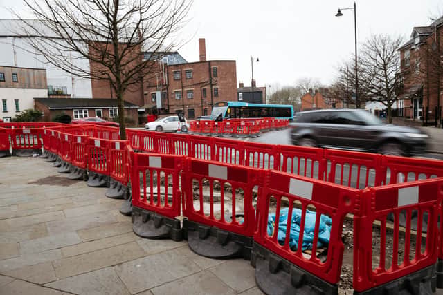 Shrewsbury Gyratory works.