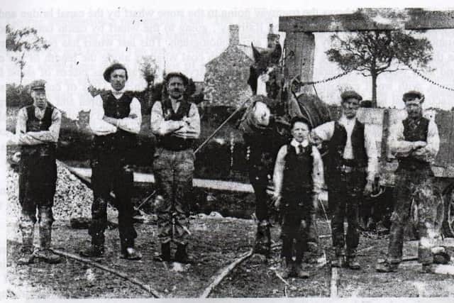 Men working at Crickheath in 1900.