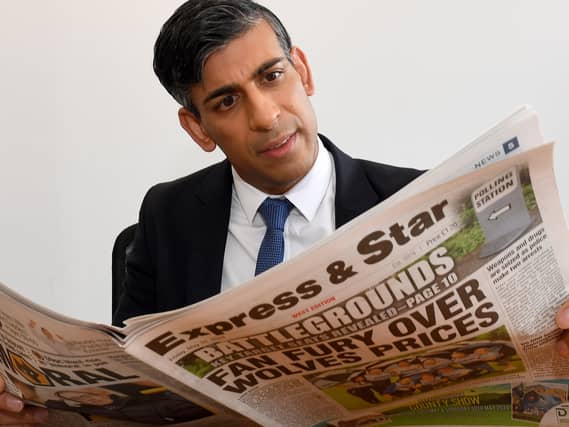 Rishi Sunak visited the Express & Star's office in Wolverhampton