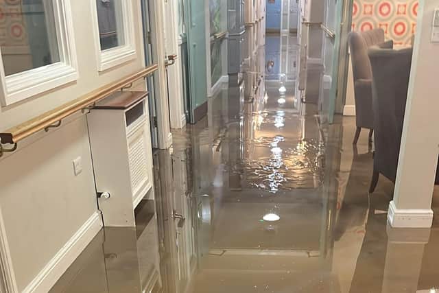 Flood damage at Stretton Hall